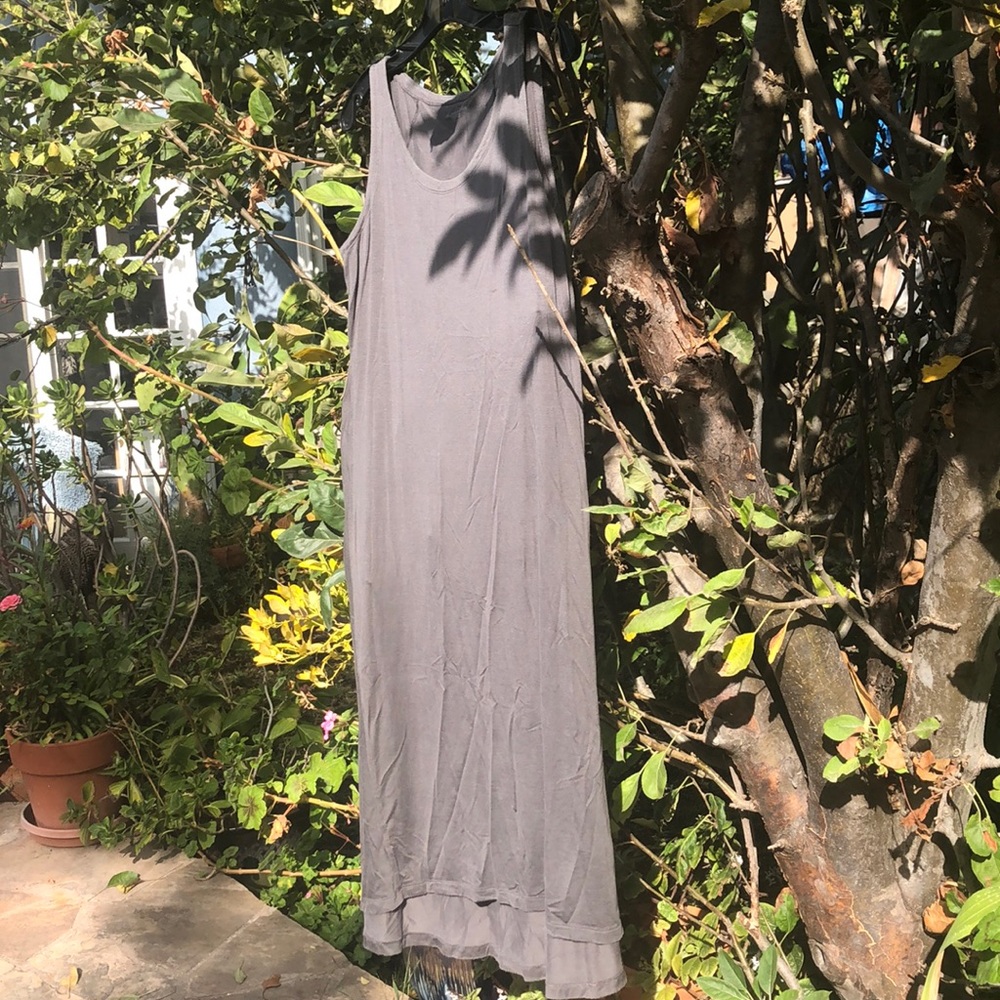 Eileen Fisher maxi grey dress medium